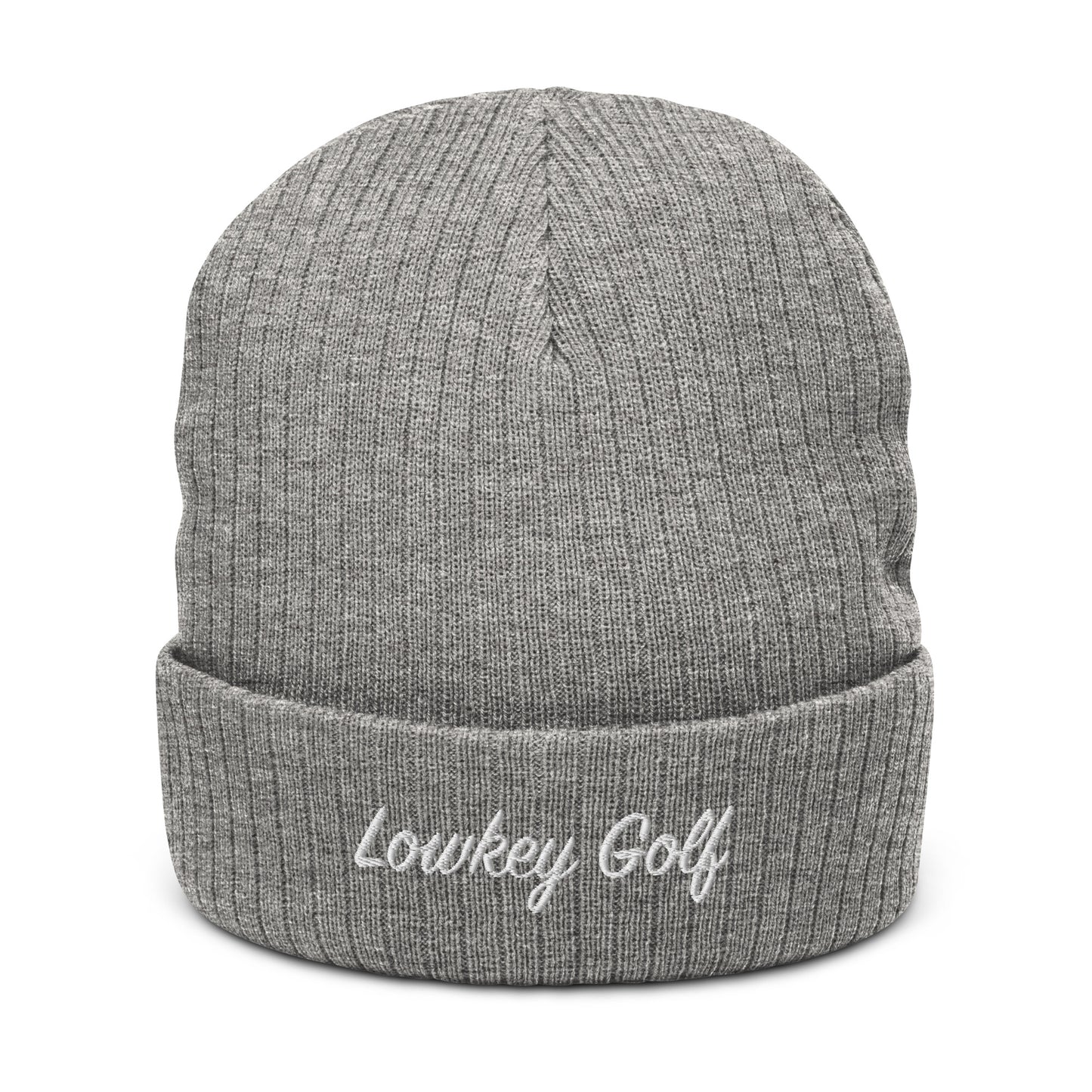 Lowkey Signature Ribbed knit beanie