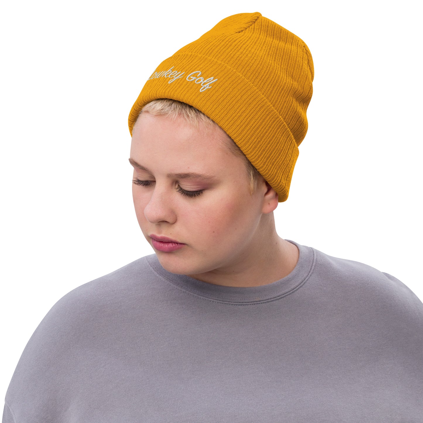 Lowkey Signature Ribbed knit beanie