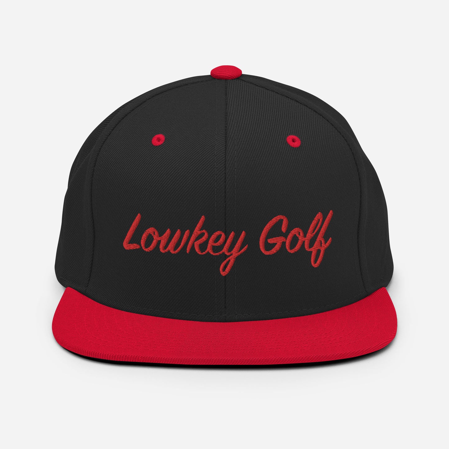 100yd Red Lowkey Golf Snapback