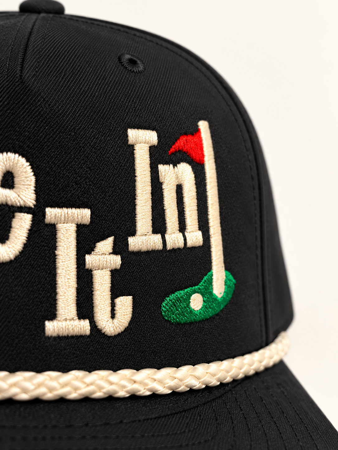 Leave It In Rope Cap - Black